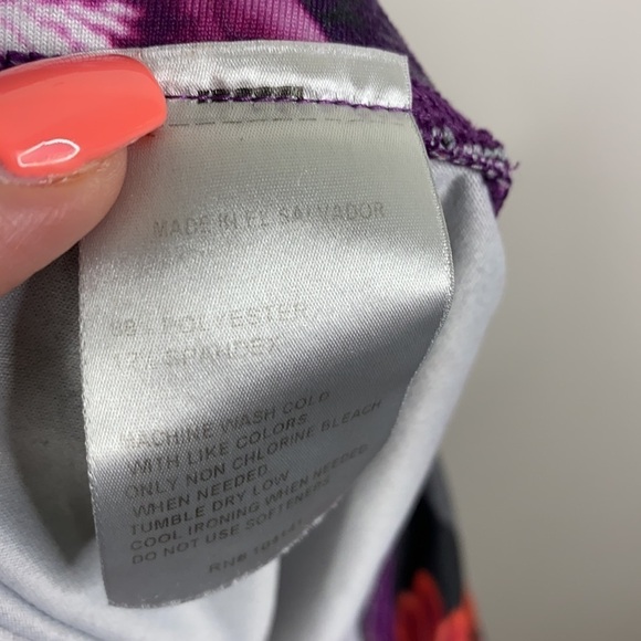 Reebok Floral Print Cropped Skinny Ankle Leggings Women's Size Medium - Picture 8 of 8